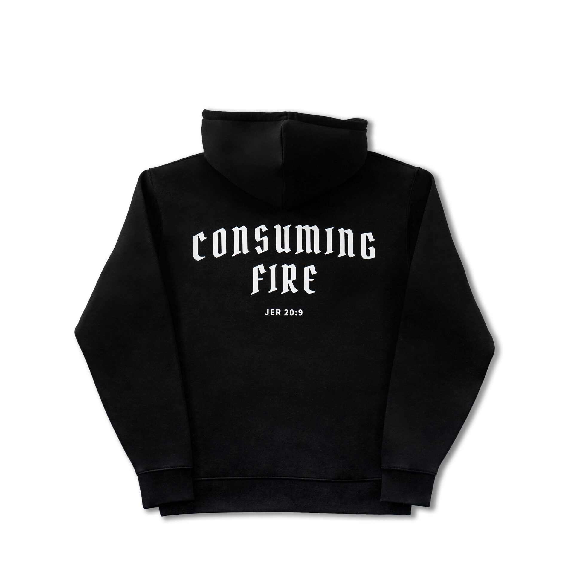 Czarna chrześcijańska bluza FIRE przód - sklep chrześcijański WEAR THE WAY