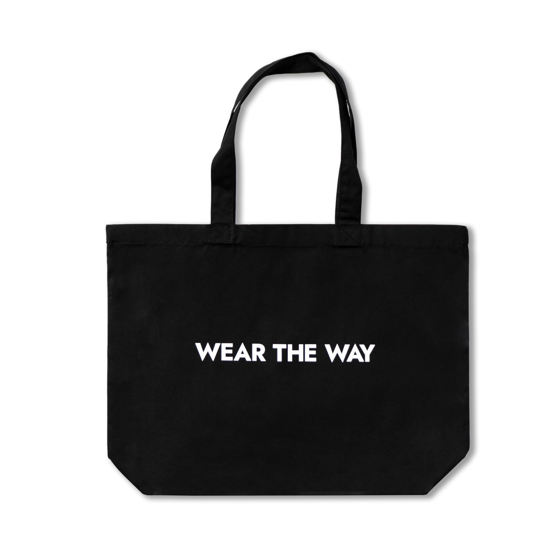 Czarna Chrześcijańska torba z napisem 'Wear the Way' sklep chrześcijański, odzież chrześcijańska