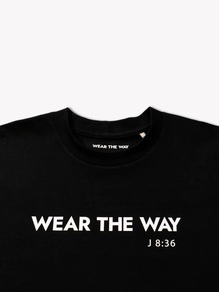 czarny t-shirt oversize "Every breath is a weapon you diminish / anxiety", podgląd detalu, WEAR THE WAY