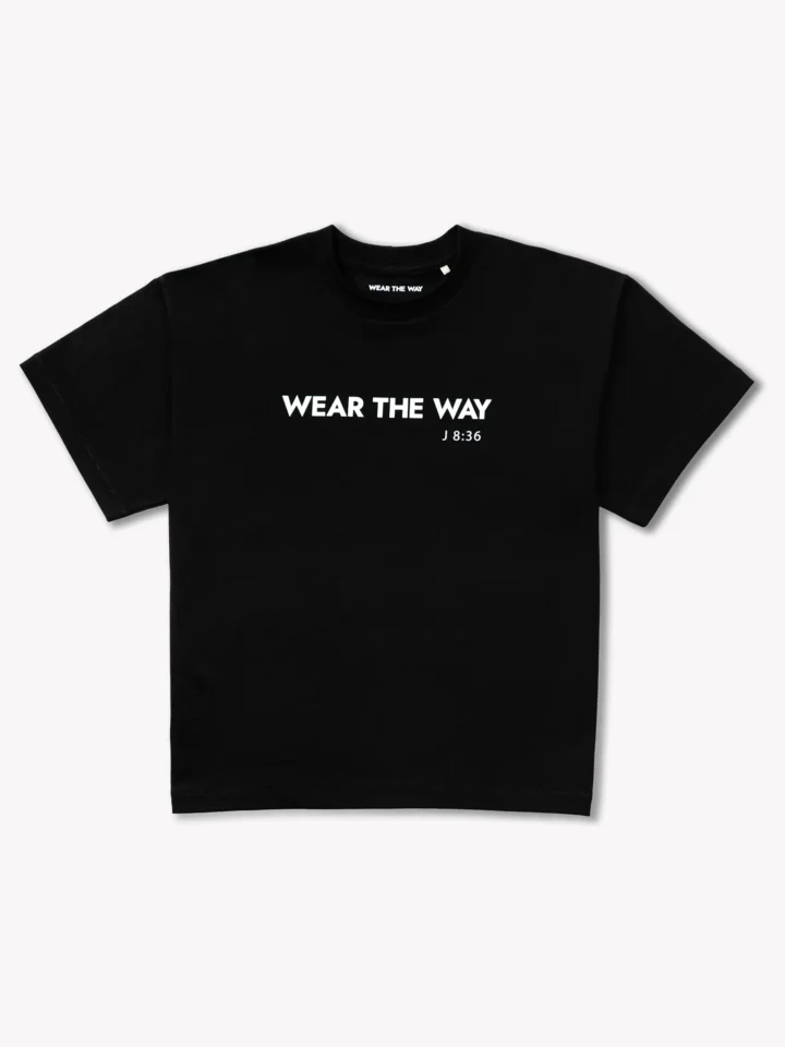 czarny t-shirt oversize z napisem "Every breath is a weapon you diminish / anxiety", podgląd z przodu, WEAR THE WAY