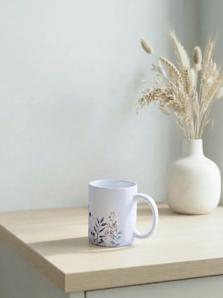 matowy ceramiczny kubek z napisem "Dobro, które się przelewa", z uchwytem, WEAR THE WAY
