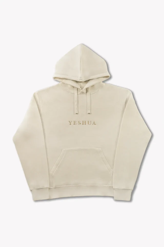 naturalna bluza z kapturem "Yeshua", widok z przodu, WEAR THE WAY