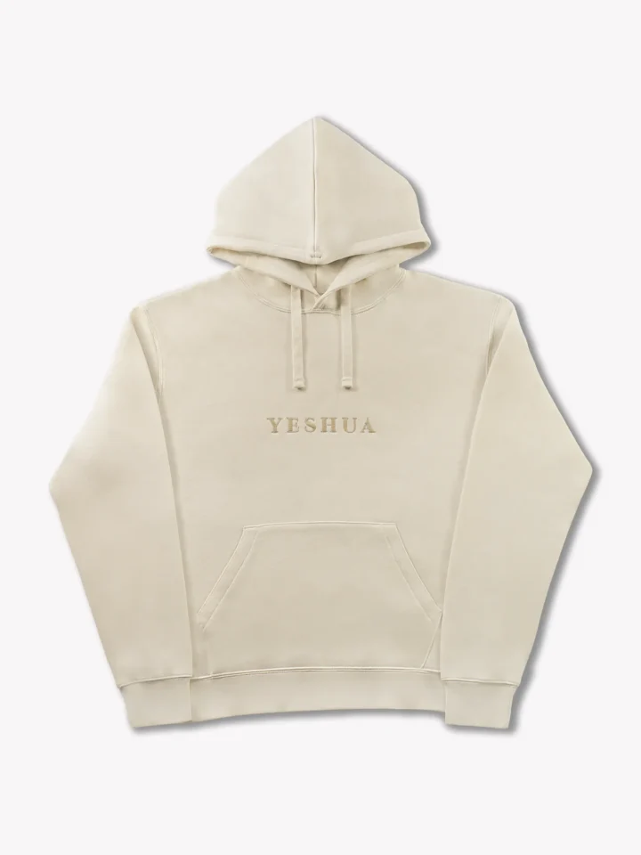 naturalna bluza z kapturem "Yeshua", widok z przodu, WEAR THE WAY