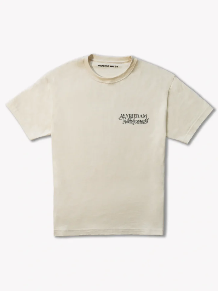 naturalny t-shirt relaxed fit "Wdzięczność", widok z przodu, WEAR THE WAY